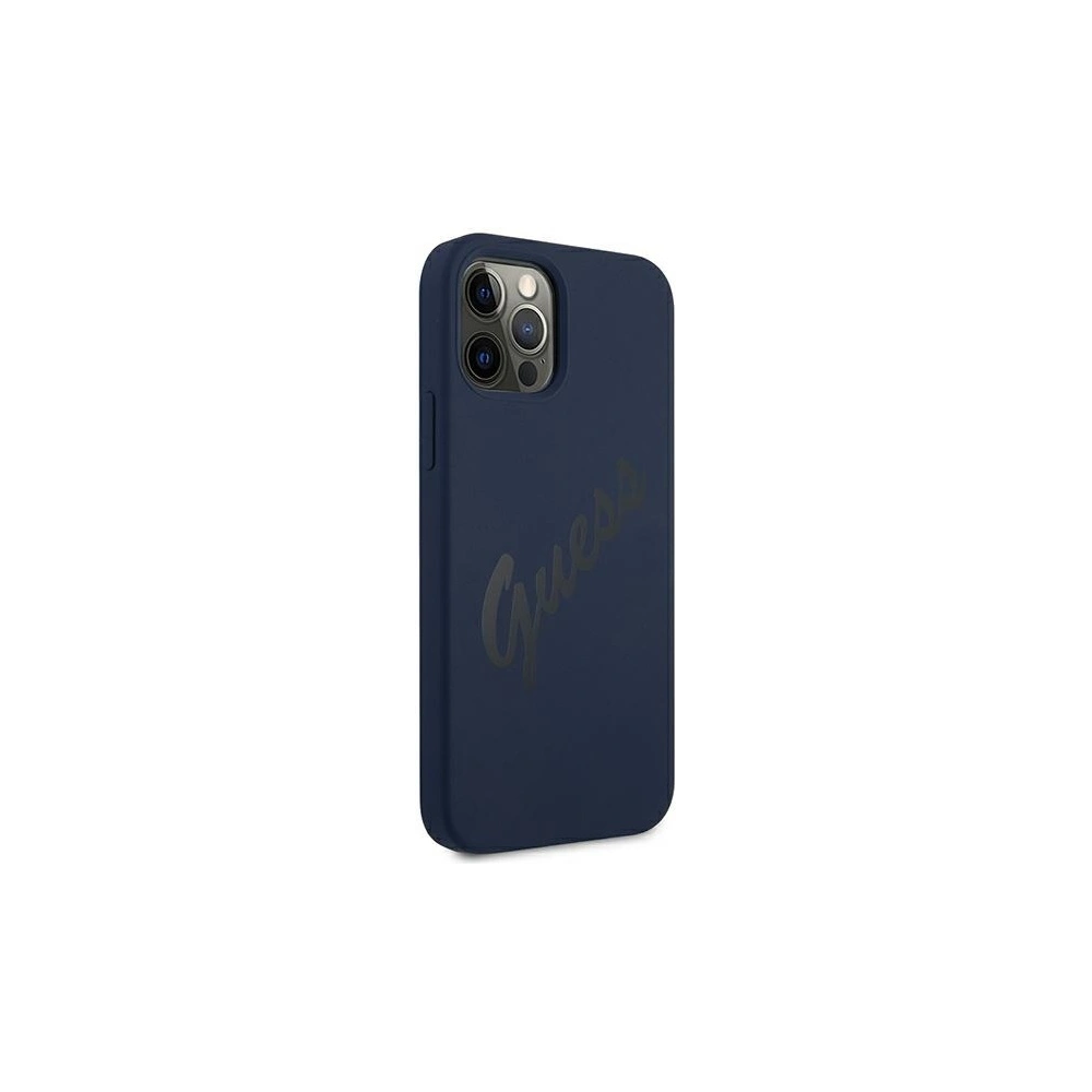 Hurtownia GSM - Etui Guess GUHCP12LLSVSBL Apple iPhone 12 Pro Max niebieski/blue hardcase Script Vintage - GUE880BLU - {ean13} - Hurt
