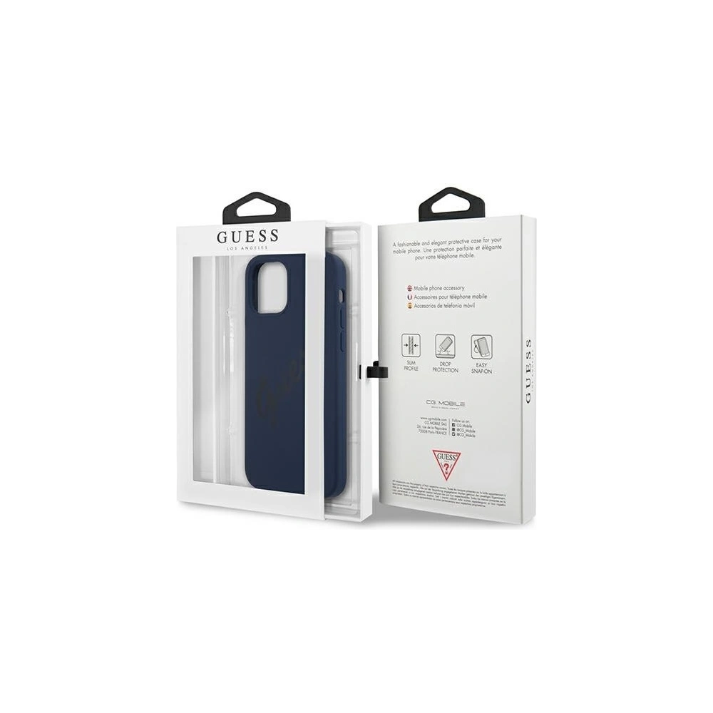 Hurtownia GSM - Etui Guess GUHCP12LLSVSBL Apple iPhone 12 Pro Max niebieski/blue hardcase Script Vintage - GUE880BLU - {ean13} - Hurt