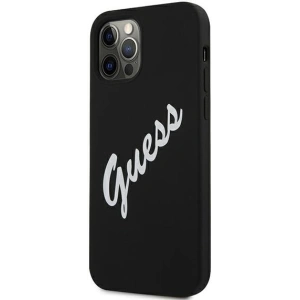 Hurtownia GSM - Etui Guess GUHCP12LLSVSBW Apple iPhone 12 Pro Max czarno biały/black white hardcase Silicone Vintage - GUE881BLKWHT - {ean13} - Hurt
