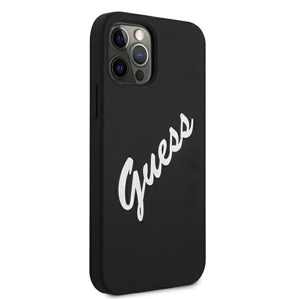 Kryt Guess GUHCP12LLSVSBW Apple iPhone 12 Pro Max black white hardcase Silicone Vintage