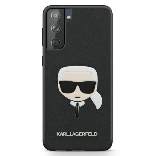 Etui Karl Lagerfeld KLHCS21MSAKHBK Samsung Galaxy S21+ Plus czarny/black hardcase Saffiano Ikonik Karl`s Head