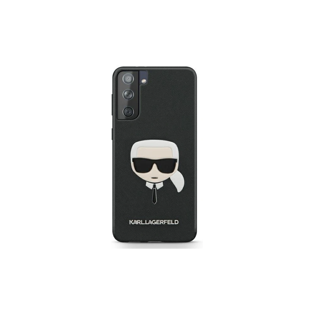 Wholesale Karl Lagerfeld KLHCS21MSAKHBK Samsung Galaxy S21+ Plus black hardcase Saffiano Ikonik Karl`s Head - KLD452BLK - {ean13} - Hurt