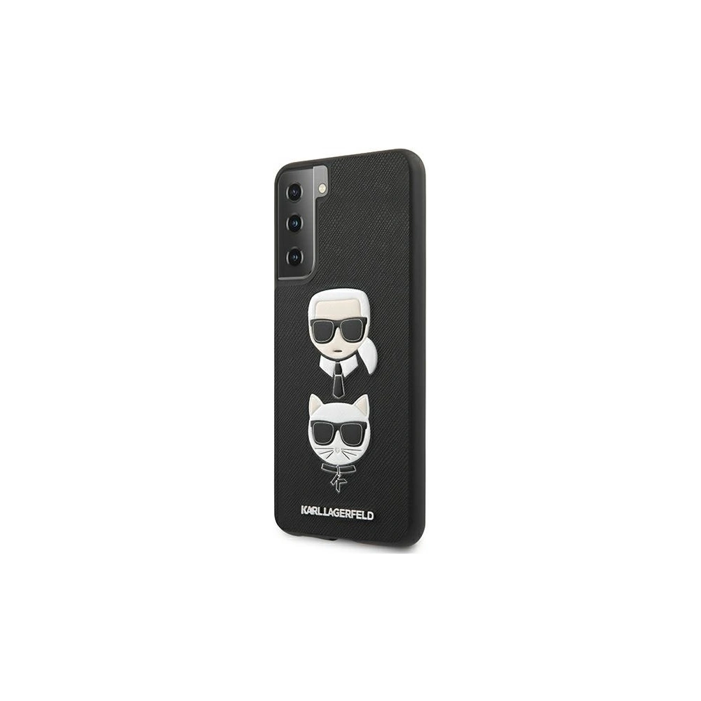 Hurtownia GSM - Etui Karl Lagerfeld KLHCS21MSAKICKCBK Samsung Galaxy S21+ Plus czarny/black hardcase Saffiano Ikonik Karl&Choupette Head - KLD453BLK - {ean13} - Hurt