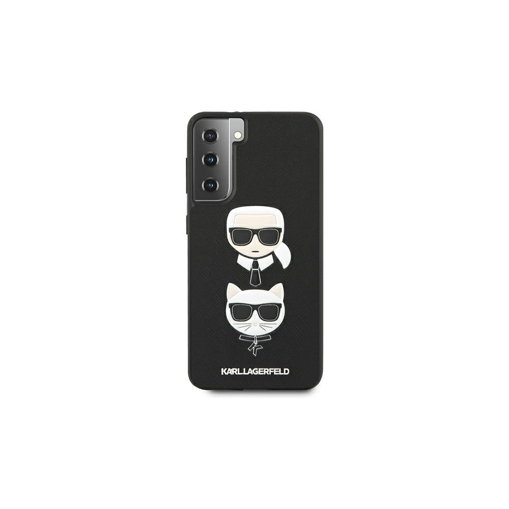 Wholesale Karl Lagerfeld KLHCS21MSAKICKCBK Samsung Galaxy S21+ Plus black hardcase Saffiano Ikonik Karl&Choupette Head - KLD453BLK - {ean13} - Hurt