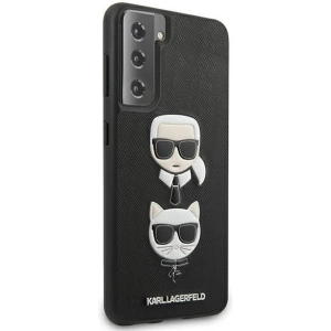 Hurtownia GSM - Etui Karl Lagerfeld KLHCS21MSAKICKCBK Samsung Galaxy S21+ Plus czarny/black hardcase Saffiano Ikonik Karl&Choupette Head - KLD453BLK - {ean13} - Hurt