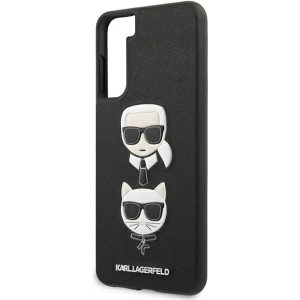 Hurtownia GSM - Etui Karl Lagerfeld KLHCS21MSAKICKCBK Samsung Galaxy S21+ Plus czarny/black hardcase Saffiano Ikonik Karl&Choupette Head - KLD453BLK - {ean13} - Hurt