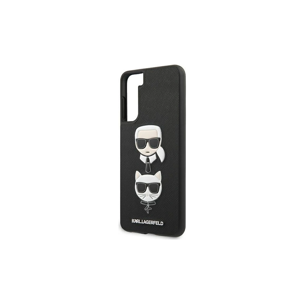 Wholesale Karl Lagerfeld KLHCS21MSAKICKCBK Samsung Galaxy S21+ Plus black hardcase Saffiano Ikonik Karl&Choupette Head - KLD453BLK - {ean13} - Hurt