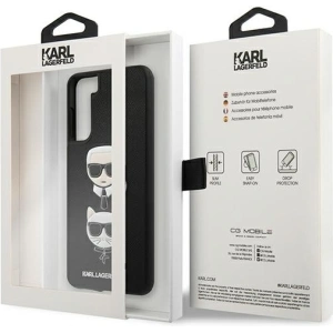 Hurtownia GSM - Etui Karl Lagerfeld KLHCS21MSAKICKCBK Samsung Galaxy S21+ Plus czarny/black hardcase Saffiano Ikonik Karl&Choupette Head - KLD453BLK - {ean13} - Hurt