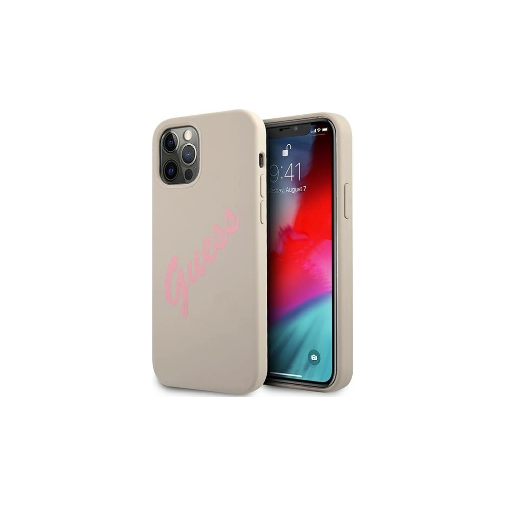 Hurtownia GSM - Etui Guess GUHCP12LLSVSGP Apple iPhone 12 Pro Max szaro różowy/grey pink hardcase Silicone Vintage - GUE882GRYPNK - {ean13} - Hurt