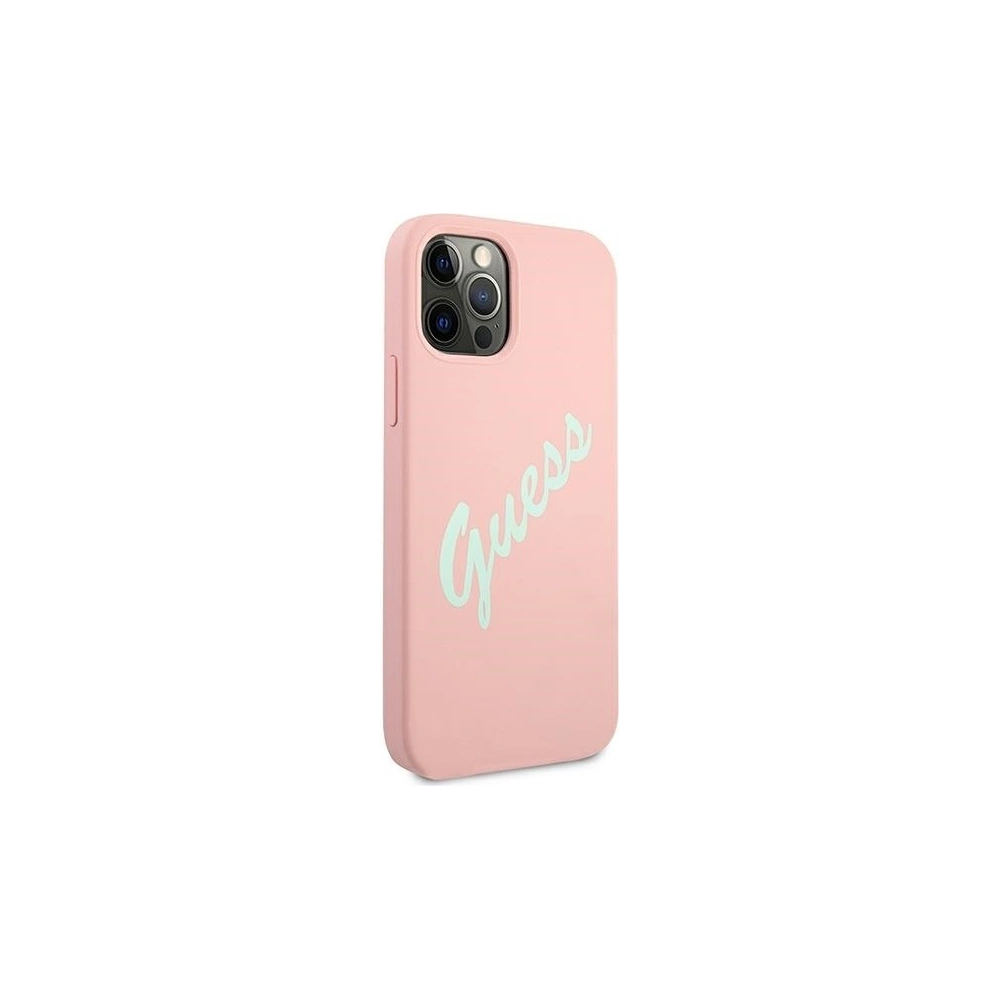 Hurtownia GSM - Etui Guess GUHCP12LLSVSPG Apple iPhone 12 Pro Max różowo zielony/green pink hardcase Silicone Vintage - GUE883GRNPNK - {ean13} - Hurt
