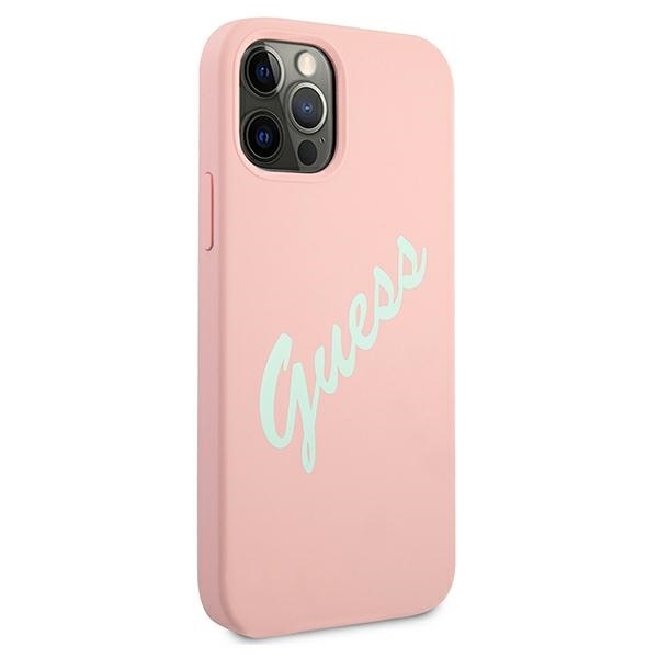 Kryt Guess GUHCP12LLSVSPG Apple iPhone 12 Pro Max green pink hardcase Silicone Vintage