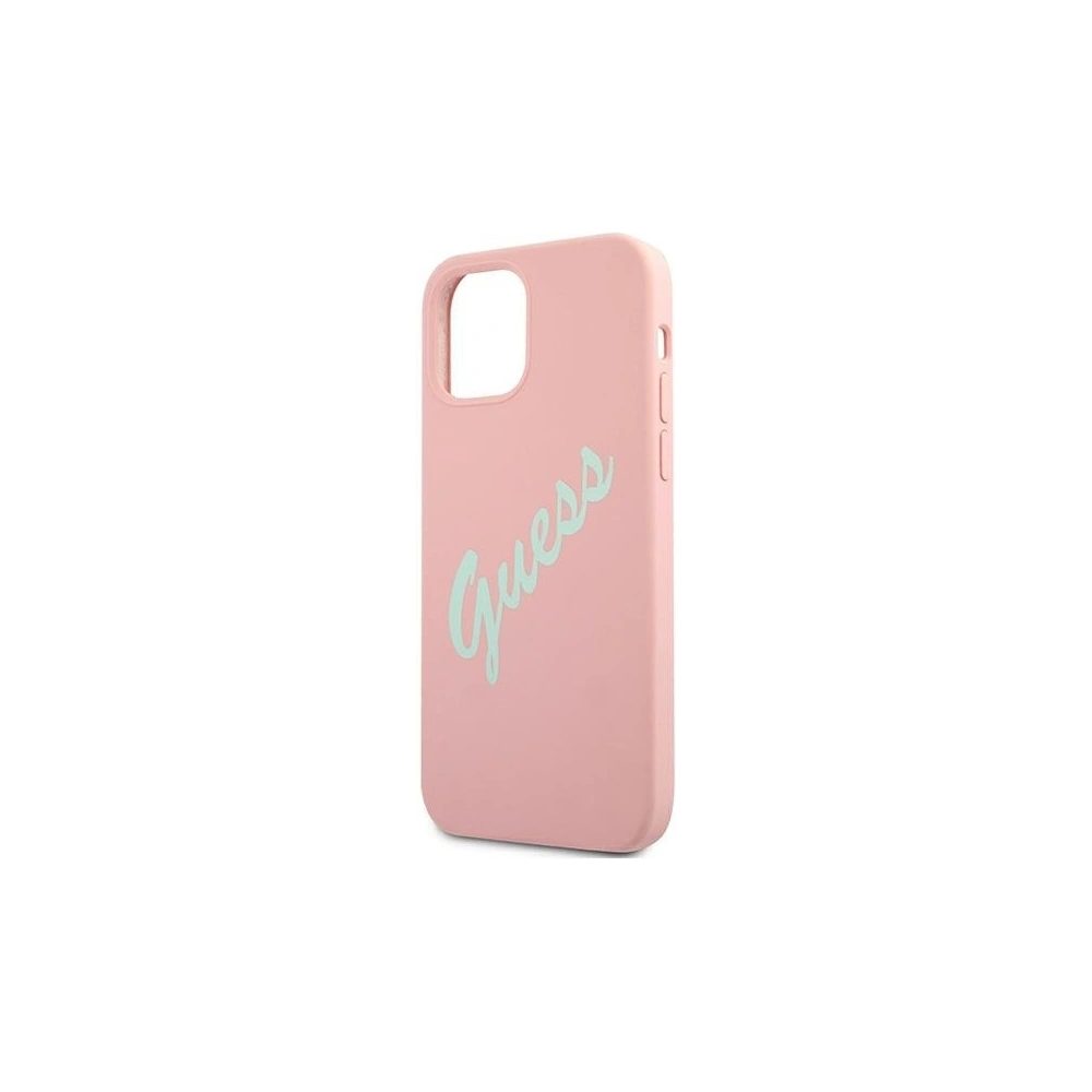 Hurtownia GSM - Etui Guess GUHCP12LLSVSPG Apple iPhone 12 Pro Max różowo zielony/green pink hardcase Silicone Vintage - GUE883GRNPNK - {ean13} - Hurt