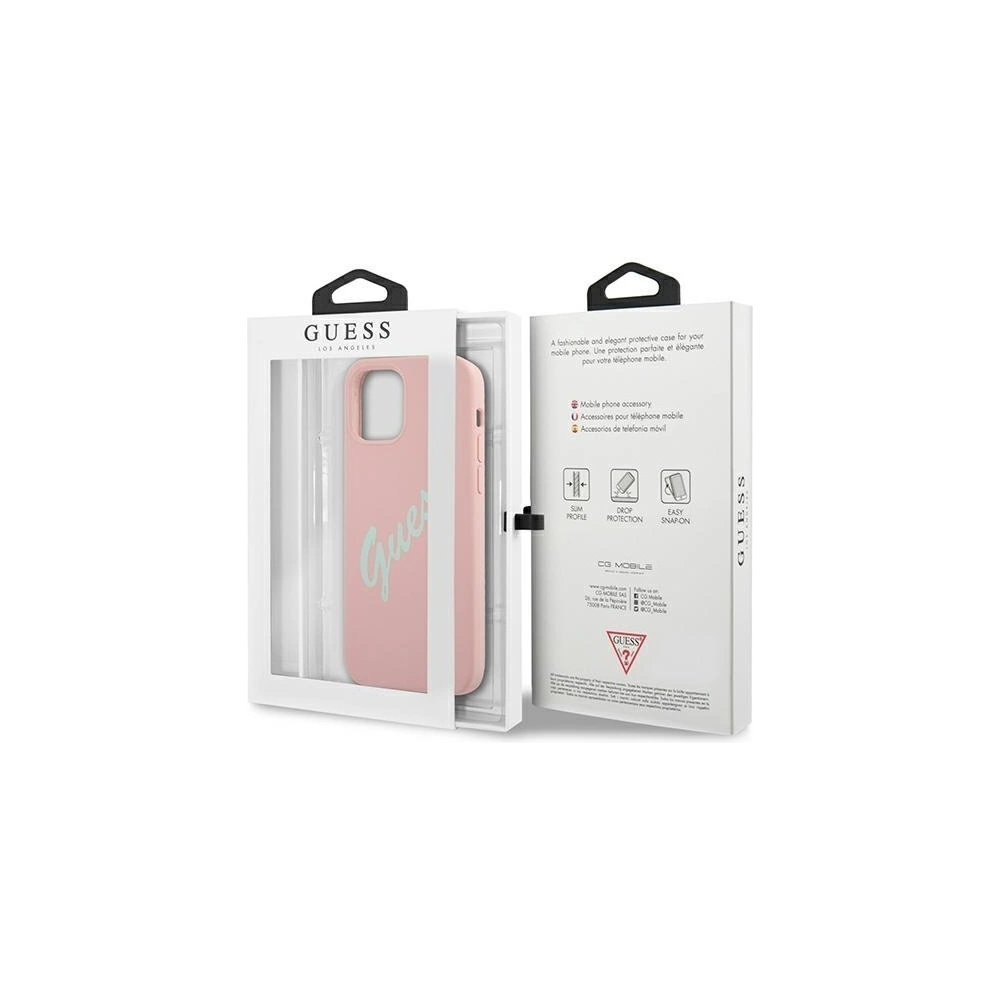 Hurtownia GSM - Etui Guess GUHCP12LLSVSPG Apple iPhone 12 Pro Max różowo zielony/green pink hardcase Silicone Vintage - GUE883GRNPNK - {ean13} - Hurt