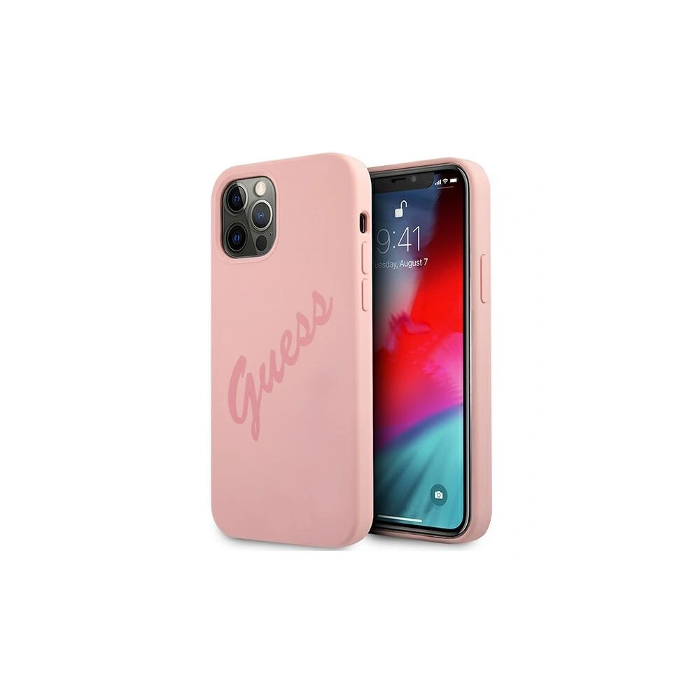 Hurtownia GSM - Etui Guess GUHCP12LLSVSPI Apple iPhone 12 Pro Max różowy/pink hardcase Script Vintage - GUE884PNK - {ean13} - Hurt