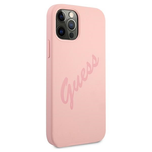 Kryt Guess GUHCP12LLSVSPI Apple iPhone 12 Pro Max pink hardcase Script Vintage