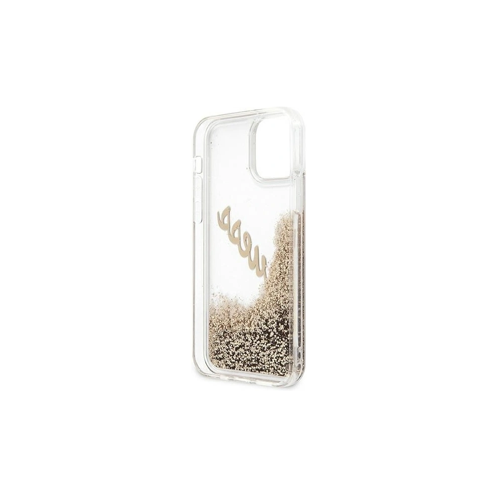 Hurtownia GSM - Etui Guess GUHCP12MGLVSGO Apple iPhone 12/12 Pro złoty/gold hardcase Glitter Vintage Script - GUE886GLD - {ean13} - Hurt