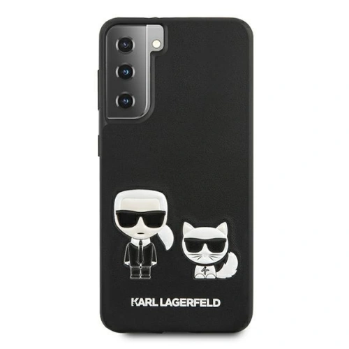 Etui Karl Lagerfeld KLHCS21SPCUSKCBK Samsung Galaxy S21 czarny/black hardcase Ikonik Karl & Choupette