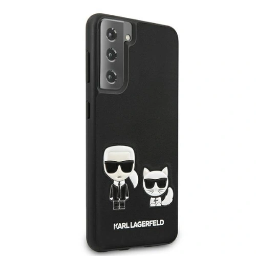 Etui Karl Lagerfeld KLHCS21SPCUSKCBK Samsung Galaxy S21 czarny/black hardcase Ikonik Karl & Choupette