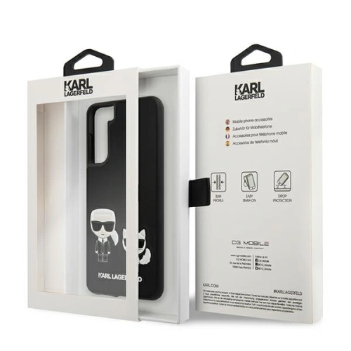 Etui Karl Lagerfeld KLHCS21SPCUSKCBK Samsung Galaxy S21 czarny/black hardcase Ikonik Karl & Choupette