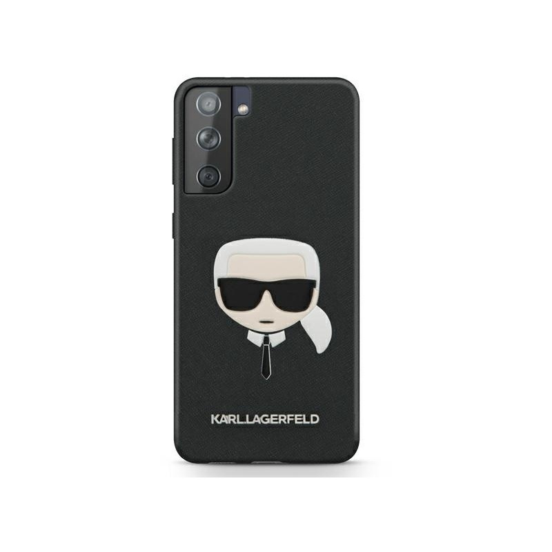 Karl Lagerfeld Distributor - 3700740496695 - KLD459BLK - Karl Lagerfeld KLHCS21SSAKHBK Samsung Galaxy S21 black hardcase Saffiano Ikonik Karl`s Head - B2B homescreen