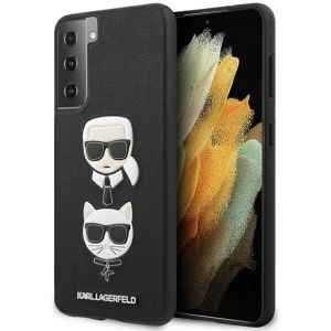 Hurtownia GSM - Etui Karl Lagerfeld KLHCS21SSAKICKCBK Samsung Galaxy S21 czarny/black hardcase Saffiano Ikonik Karl&Choupette Head - KLD460BLK - {ean13} - Hurt