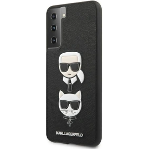 Hurtownia GSM - Etui Karl Lagerfeld KLHCS21SSAKICKCBK Samsung Galaxy S21 czarny/black hardcase Saffiano Ikonik Karl&Choupette Head - KLD460BLK - {ean13} - Hurt