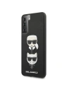 Hurtownia GSM - Etui Karl Lagerfeld KLHCS21SSAKICKCBK Samsung Galaxy S21 czarny/black hardcase Saffiano Ikonik Karl&Choupette Head - KLD460BLK - {ean13} - Hurt