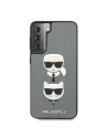 Hurtownia GSM - Etui Karl Lagerfeld KLHCS21SSAKICKCSL Samsung Galaxy S21 srebrny/silver hardcase Saffiano Ikonik Karl&Choupette Head - KLD461SLV - {ean13} - Hurt