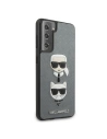Wholesale Karl Lagerfeld KLHCS21SSAKICKCSL Samsung Galaxy S21 silver hardcase Saffiano Ikonik Karl&Choupette Head - KLD461SLV - {ean13} - Hurt