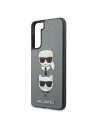Hurtownia GSM - Etui Karl Lagerfeld KLHCS21SSAKICKCSL Samsung Galaxy S21 srebrny/silver hardcase Saffiano Ikonik Karl&Choupette Head - KLD461SLV - {ean13} - Hurt
