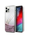 Hurtownia GSM - Etui Guess GUHCP12MGLVSPI Apple iPhone 12/12 Pro różowy/pink hardcase Glitter Vintage Script - GUE887PNK - {ean13} - Hurt