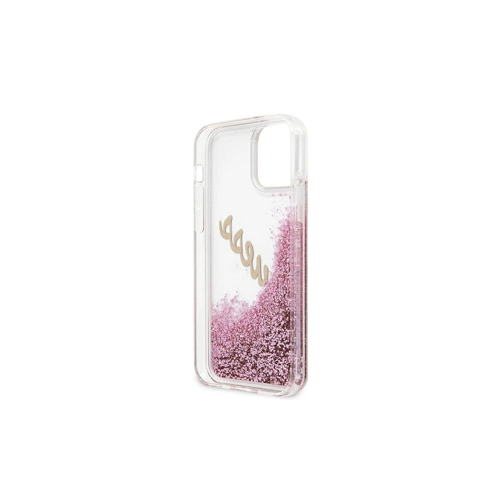 Hurtownia GSM - Etui Guess GUHCP12MGLVSPI Apple iPhone 12/12 Pro różowy/pink hardcase Glitter Vintage Script - GUE887PNK - {ean13} - Hurt