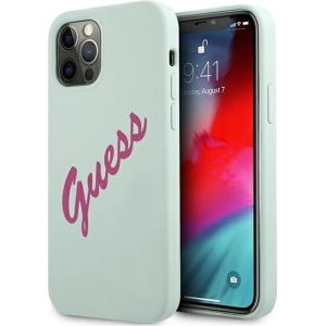 Hurtownia GSM - Etui Guess GUHCP12MLSVSBF Apple iPhone 12/12 Pro niebieski fuksja/blue fuschia hardcase Silicone Vintage - GUE889BLUFCS - {ean13} - Hurt