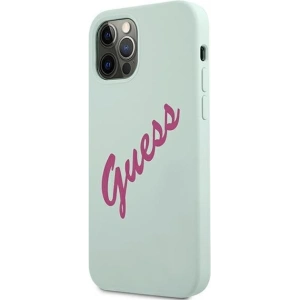 Hurtownia GSM - Etui Guess GUHCP12MLSVSBF Apple iPhone 12/12 Pro niebieski fuksja/blue fuschia hardcase Silicone Vintage - GUE889BLUFCS - {ean13} - Hurt