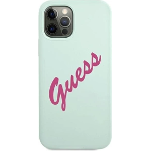 Hurtownia GSM - Etui Guess GUHCP12MLSVSBF Apple iPhone 12/12 Pro niebieski fuksja/blue fuschia hardcase Silicone Vintage - GUE889BLUFCS - {ean13} - Hurt