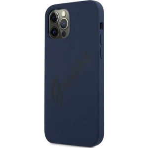 Hurtownia GSM - Etui Guess GUHCP12MLSVSBL Apple iPhone 12/12 Pro niebieski/blue hardcase Script Vintage - GUE891BLU - {ean13} - Hurt