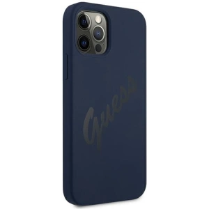 Hurtownia GSM - Etui Guess GUHCP12MLSVSBL Apple iPhone 12/12 Pro niebieski/blue hardcase Script Vintage - GUE891BLU - {ean13} - Hurt