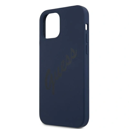 Etui Guess GUHCP12MLSVSBL Apple iPhone 12/12 Pro niebieski/blue hardcase Script Vintage