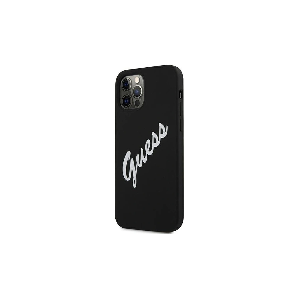Hurtownia GSM - Etui Guess GUHCP12MLSVSBW Apple iPhone 12/12 Pro czarno biały/black white hardcase Silicone Vintage - GUE892BLKWHT - {ean13} - Hurt