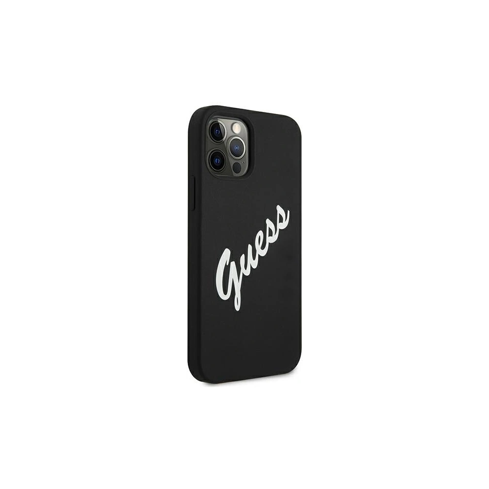 Hurtownia GSM - Etui Guess GUHCP12MLSVSBW Apple iPhone 12/12 Pro czarno biały/black white hardcase Silicone Vintage - GUE892BLKWHT - {ean13} - Hurt