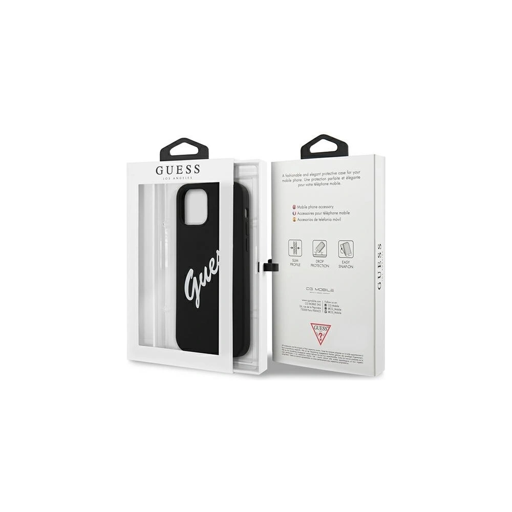 Hurtownia GSM - Etui Guess GUHCP12MLSVSBW Apple iPhone 12/12 Pro czarno biały/black white hardcase Silicone Vintage - GUE892BLKWHT - {ean13} - Hurt