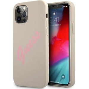 Hurtownia GSM - Etui Guess GUHCP12MLSVSGP Apple iPhone 12/12 Pro szaro różowy/grey pink hardcase Silicone Vintage - GUE894GRYPNK - {ean13} - Hurt