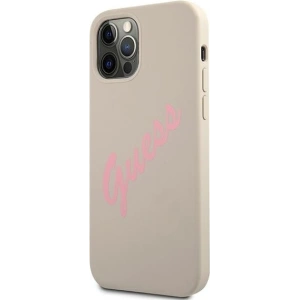 Hurtownia GSM - Etui Guess GUHCP12MLSVSGP Apple iPhone 12/12 Pro szaro różowy/grey pink hardcase Silicone Vintage - GUE894GRYPNK - {ean13} - Hurt