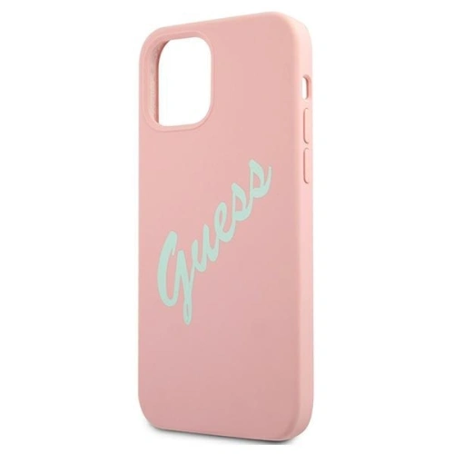 Etui Guess GUHCP12MLSVSPG Apple iPhone 12/12 Pro różowo zielony/green pink hardcase Silicone Vintage