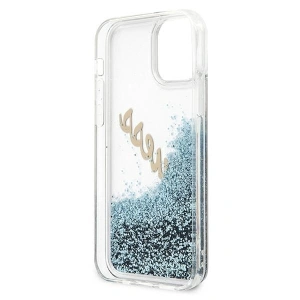 Hurtownia GSM - Etui Guess GUHCP12SGLVSBL Apple iPhone 12 mini niebieski/blue hardcase Glitter Vintage Script - GUE897BLU - {ean13} - Hurt
