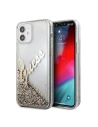 Guess GUHCP12SGLVSGO Apple iPhone 12 mini gold hardcase Glitter Vintage Script