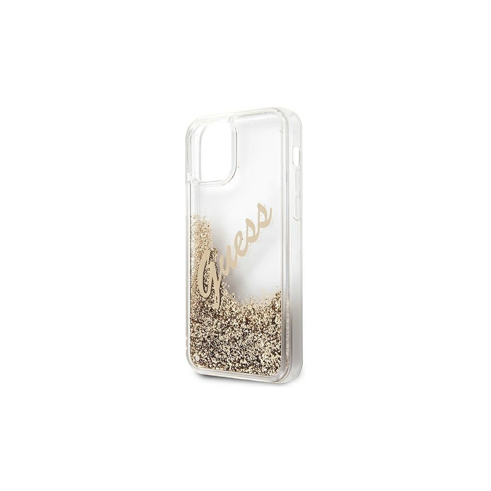 Wholesale Guess GUHCP12SGLVSGO Apple iPhone 12 mini gold hardcase Glitter Vintage Script - GUE898GLD - {ean13} - Hurt