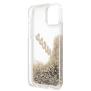 Etui Guess GUHCP12SGLVSGO Apple iPhone 12 mini złoty/gold hardcase Glitter Vintage Script