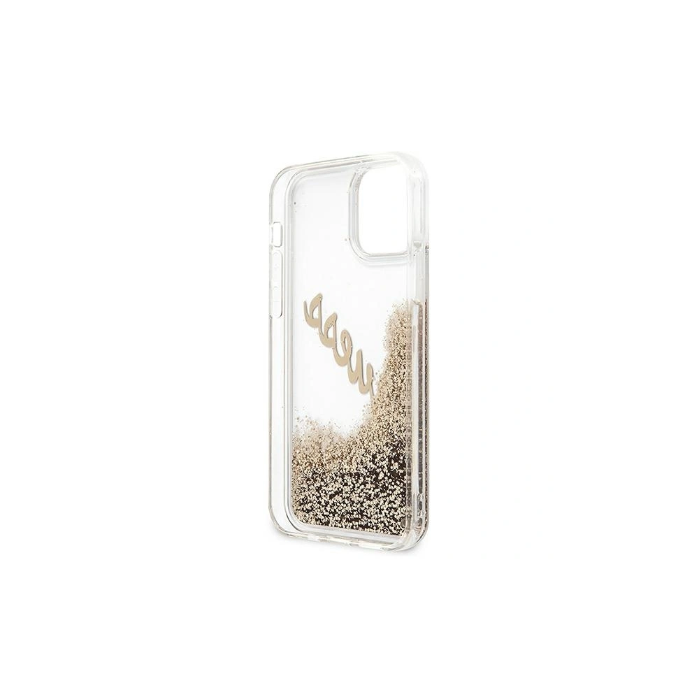 Wholesale Guess GUHCP12SGLVSGO Apple iPhone 12 mini gold hardcase Glitter Vintage Script - GUE898GLD - {ean13} - Hurt