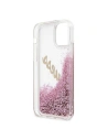 Wholesale Guess GUHCP12SGLVSPI Apple iPhone 12 mini pink hardcase Glitter Vintage Script - GUE899PNK - {ean13} - Hurt